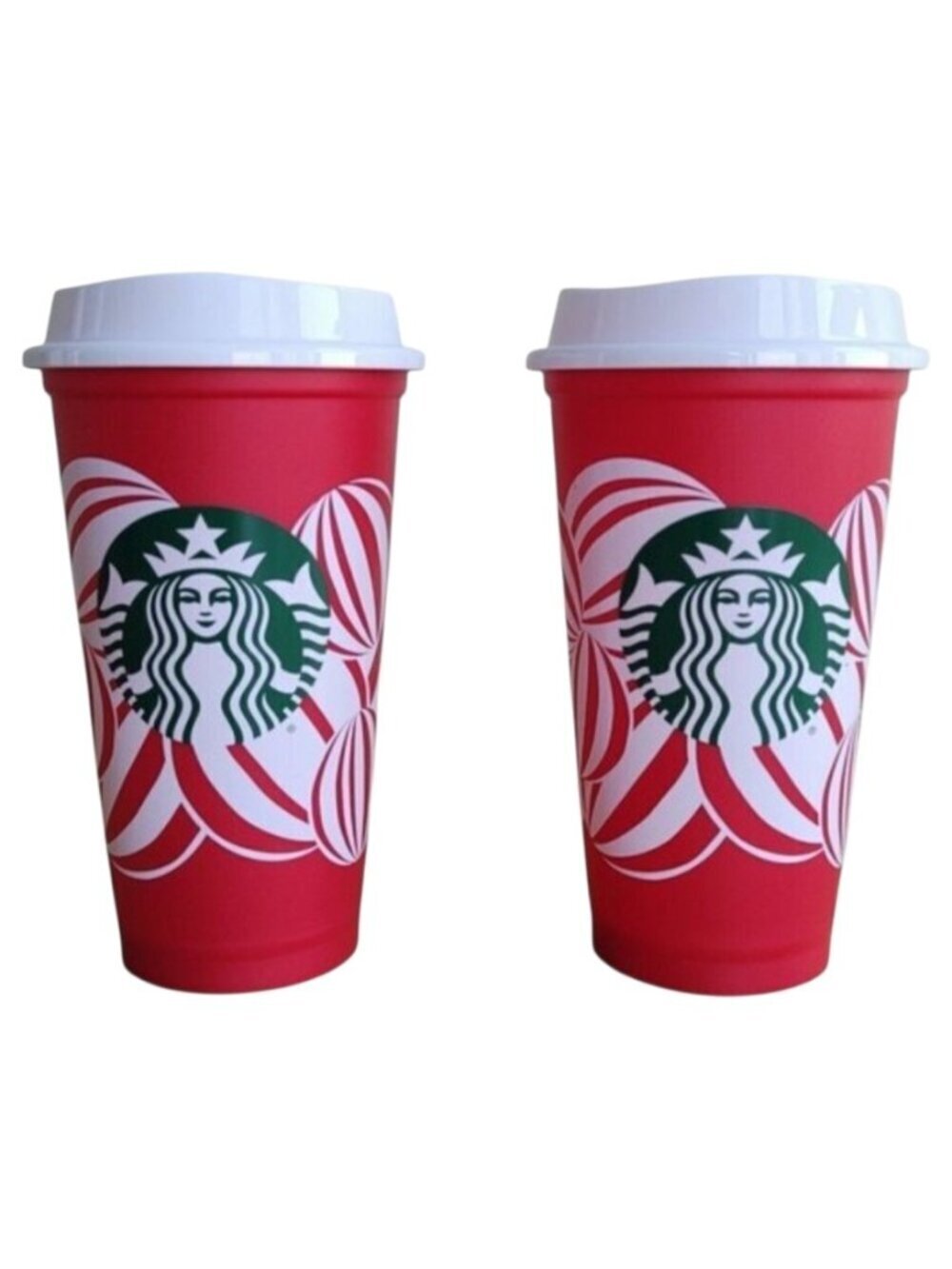 Starbucks Holiday 2024 Red Cups x2 16oz Limited Edition Collectible Coffee Cups